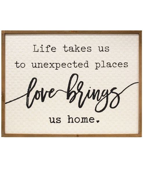 Picture of Love Brings Us Home Wall Sign