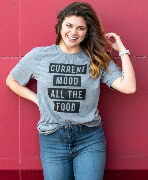 Picture of Current Mood All the Food T- Shirt - Heather Gray - XXL