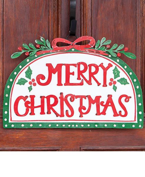 Picture of Merry Christmas Holly Sign