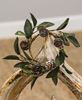 Picture of Silver Frosted Pine Cone and Leaf Candle Ring