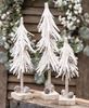 Picture of White Glittered Pinecone Tree 12”