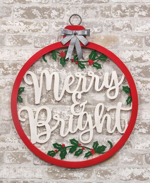 Picture of Merry and Bright Bulb Sign