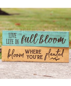 Picture of Live Life In Full Bloom Engraved Sign, 24"