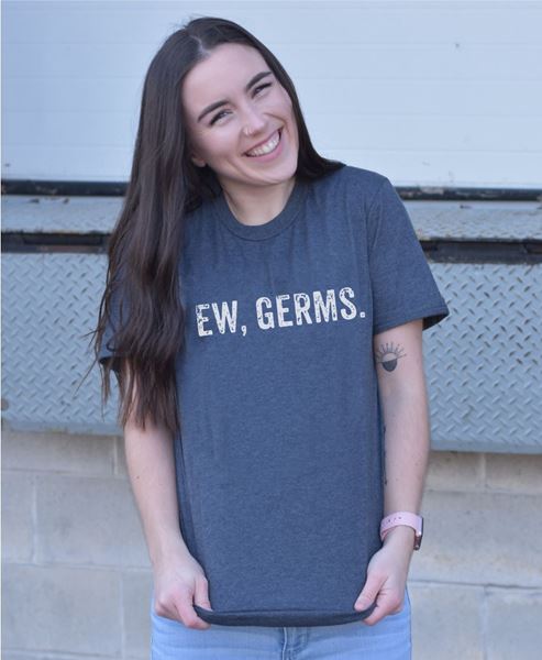 Picture of Ew, Germs T-Shirt, Dark Grey - XXL