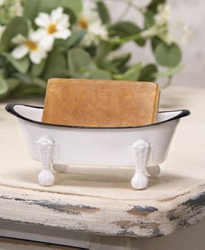 Picture of White Iron Bathtub Soap Dish