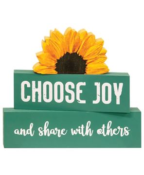 Picture of Choose Joy Sunflower Block Stackers, 3/Set