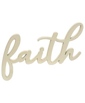 Picture of Hanging Ivory Script Faith Sign