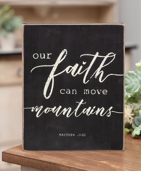 Faith Move Mountains Solid Black 8 x 10 Wall And Tabletop Photo Frame