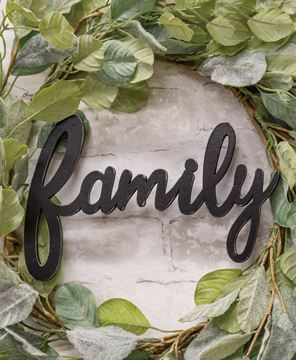 Picture of Hanging Black Script Family Sign