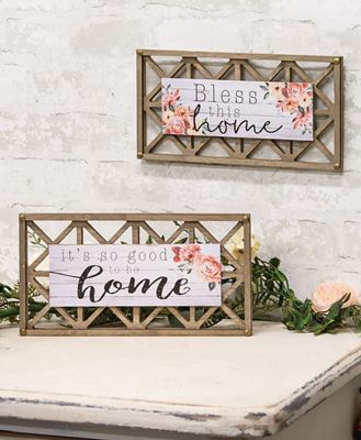 Picture of Home Blessings Lattice Sign, 2 Asstd.