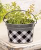 Picture of Black & White Buffalo Check Oval Pail