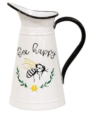 Picture of Bee Happy Enamel Pitcher