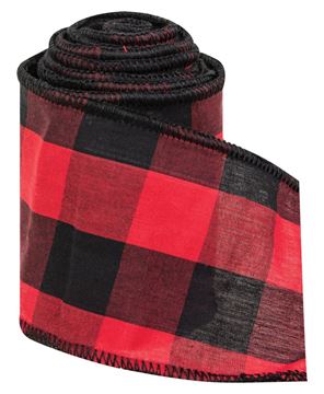 Picture of Wired Black & Red Buffalo Check Ribbon