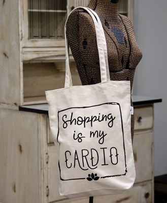 Picture of Shopping Is My Cardio Canvas Tote