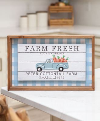 Picture of Farm Fresh Eggs & Carrots Shadowbox Sign