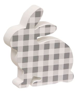 Picture of Gray & White Buffalo Check Chunky Bunny