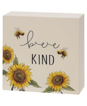 Picture of Bee Kind Sunflower Box Sign
