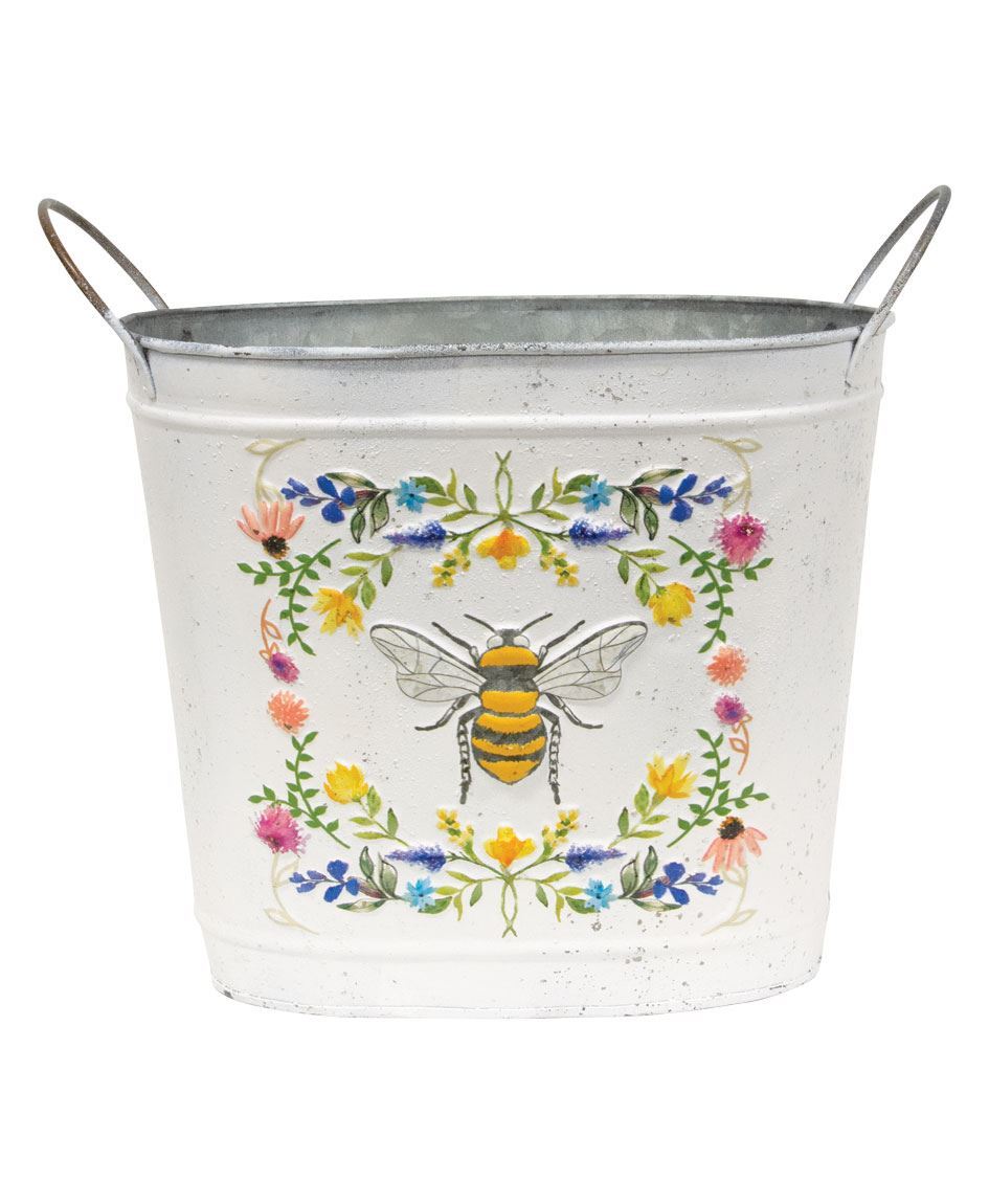 Col House Designs - Wholesale| Honeybee Floral Oval Bucket