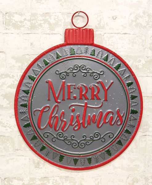 Picture of Merry Christmas Metal Bulb Sign