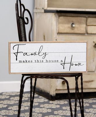 Picture of Family Makes This House a Home Shiplap Box Sign