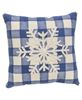 Picture of Blue Check Snowfall Pillow