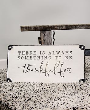 Picture of Always Something to Be Thankful For Distressed Metal Sign