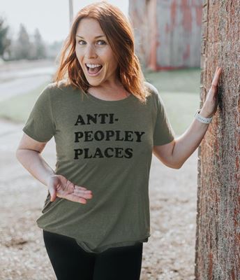 Picture of Anti Peopley T-Shirt, Heather City Green