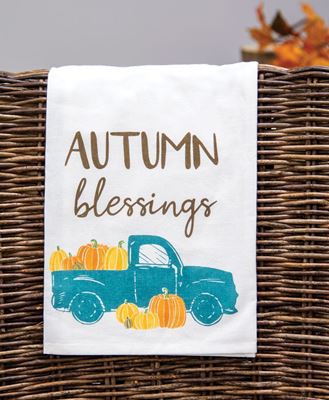 Picture of Autumn Blessings Fall Truck Dish Towel