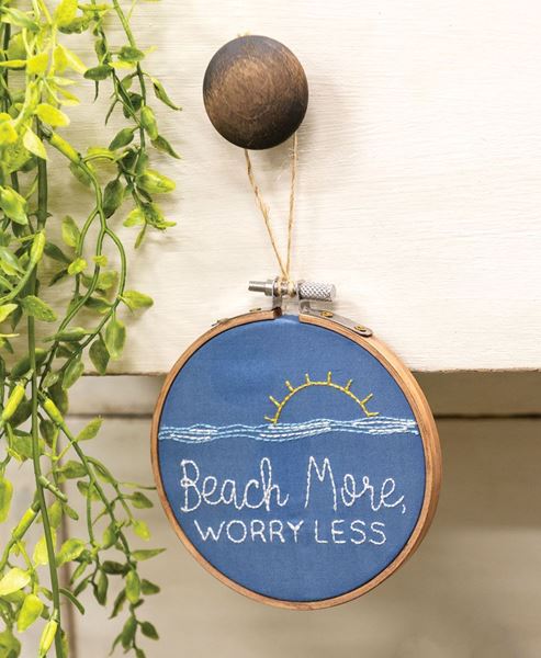 Picture of Beach More, Worry Less Sampler Ornament