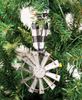 Picture of Sparkle Windmill Ornament w/Black & White Buffalo Check Hanger