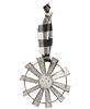 Picture of Sparkle Windmill Ornament w/Black & White Buffalo Check Hanger