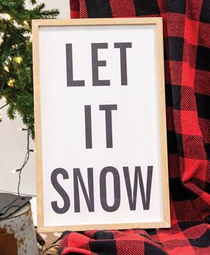 Picture of Let It Snow Distressed Wooden Frame