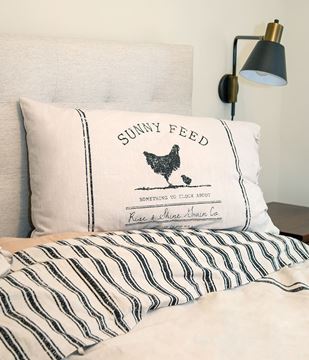 Picture of Sunny Feed Farmhouse Stripe Queen Pillow Sham