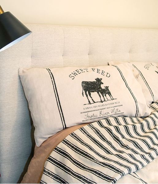 Col House Designs - Wholesale| Sweet Feed Farmhouse Stripe Queen Pillow ...