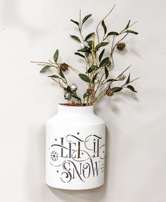 Picture of Let It Snow Half Milk Can Luminary