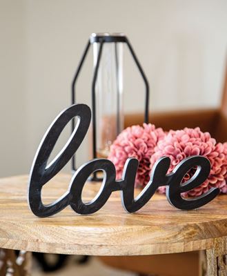 Picture of Hanging Black Script Love Sign