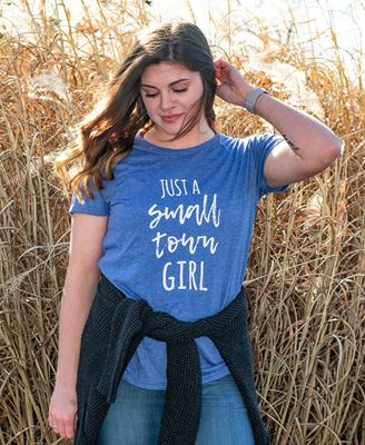 Picture of Small Town Girl Tee, Blue - Women's Fit