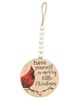 Picture of Christmas Cardinal Round Beaded Ornament, 2 Asstd.