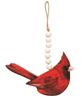 Picture of Wooden Cardinal Beaded Ornaments, 2 Asstd.