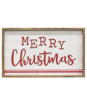 Picture of Merry Christmas Distressed Wooden Frame Sign