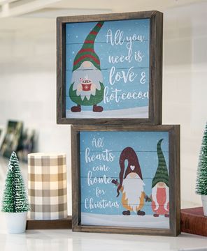 Picture of Hot Cocoa Gnome Slat Frame