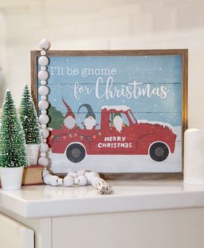 Picture of I'll Be Gnome For Christmas Slat Frame