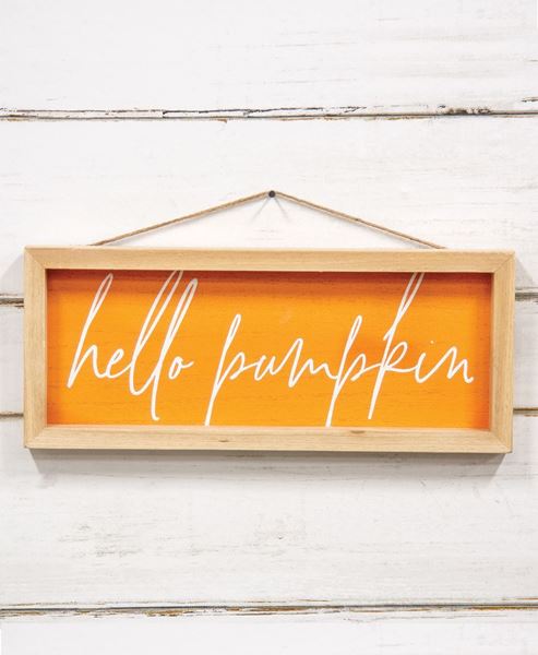 Picture of Hello Pumpkin Inset Framed Sign