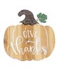 Picture of Give Thanks Engraved Wooden Pumpkin Sign w/Easel Back