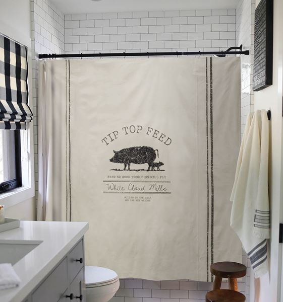 Picture of Tip Top Feed Farmhouse Shower Curtain