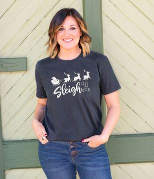 Picture of Sleigh All Day T-Shirt, Heather Dark Gray XXL