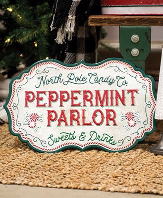 Picture of Peppermint Parlor Metal Sign