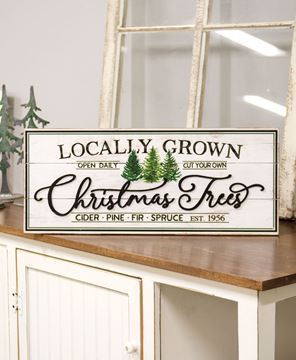Picture of Weathered Locally Grown Christmas Trees Wooden Sign