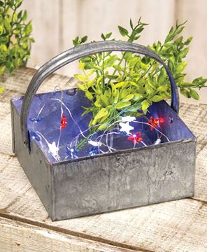 Picture of Washed Galvanized Metal Basket