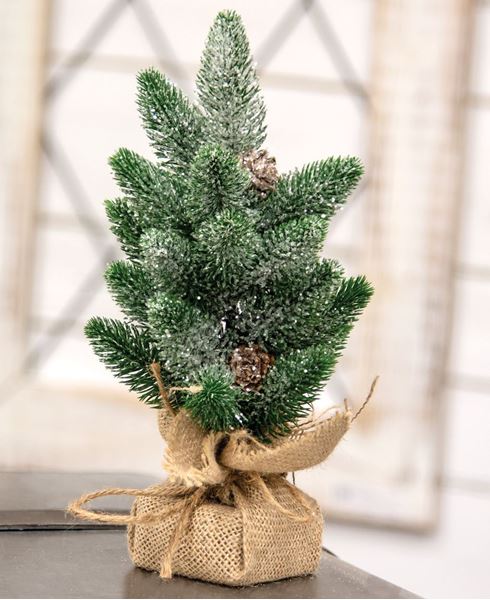 Picture of Sparkle Star Pine Mini Tree with Cones